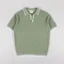Percival Tennis Boxy Knitted Polo Sage