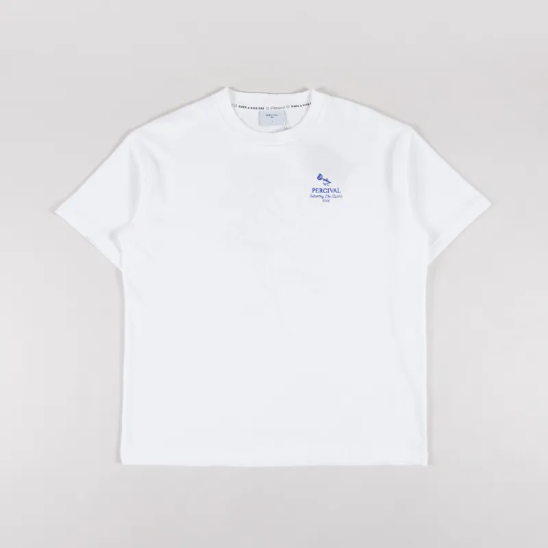 Percival Smith Floral Oversized T Shirt White-1