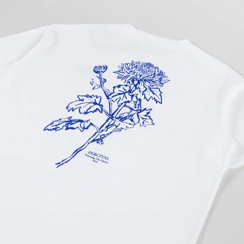 Percival Smith Floral Oversized T Shirt White-2