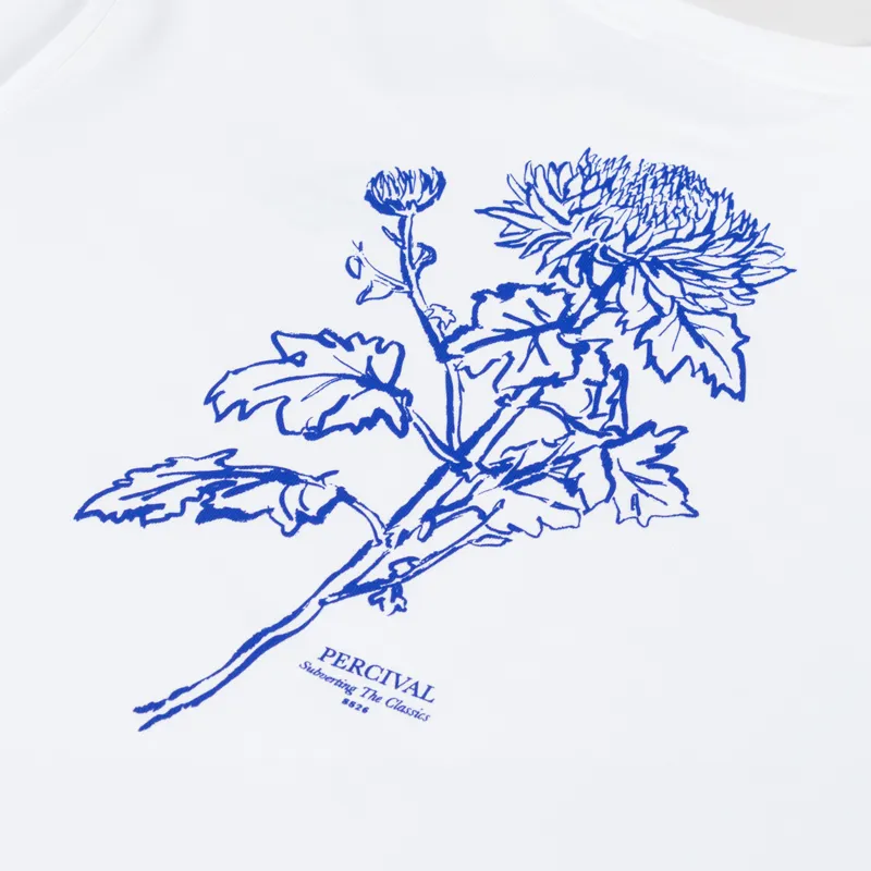 Percival Smith Floral Oversized T Shirt White-5