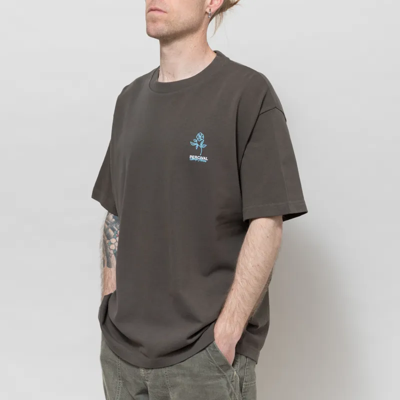 Percival Otto Oversized T Shirt Charcoal-1