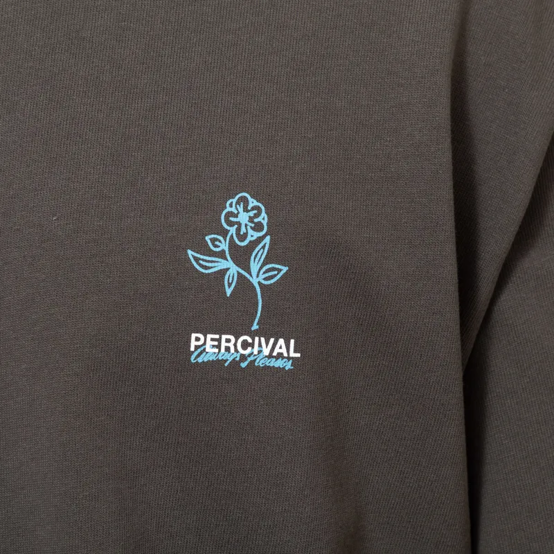 Percival Otto Oversized T Shirt Charcoal-5