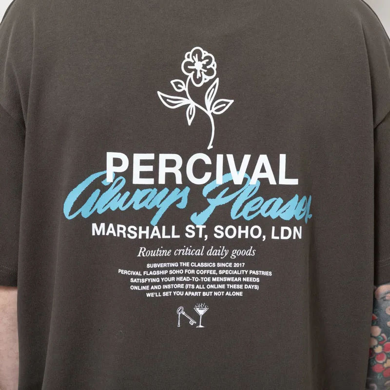 Percival Otto Oversized T Shirt Charcoal-4