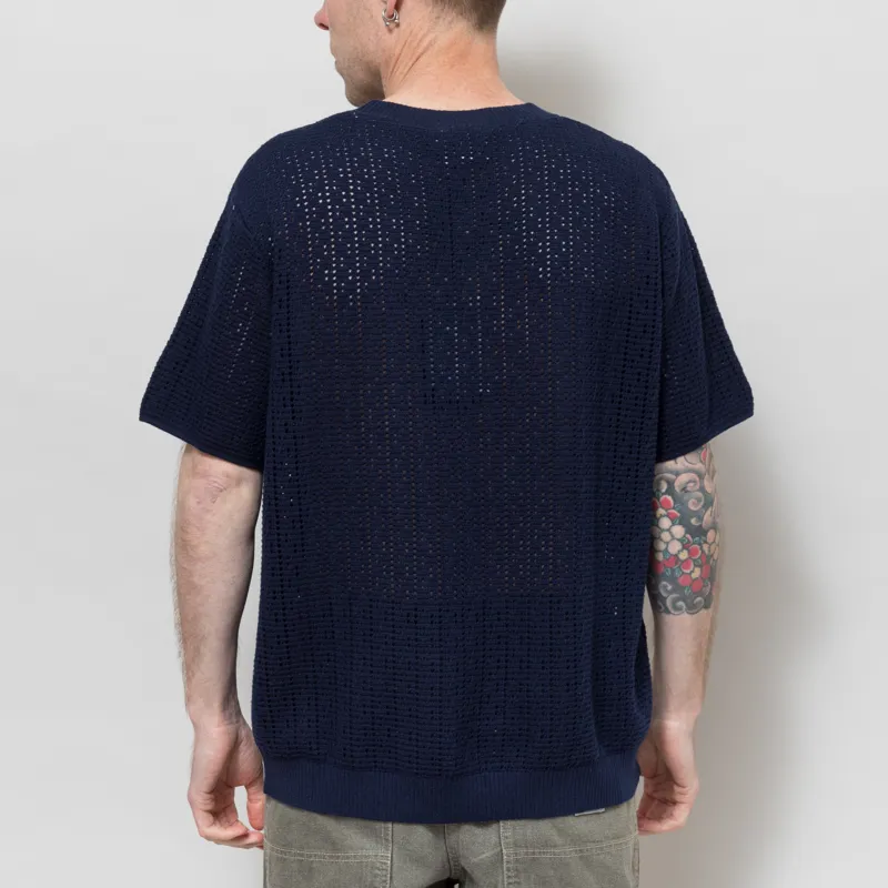 Percival Siena Knitted T Shirt Navy-2