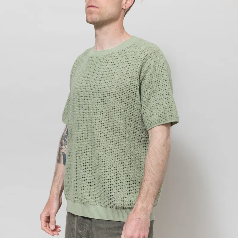Percival Siena Knitted T Shirt Pistachio-1