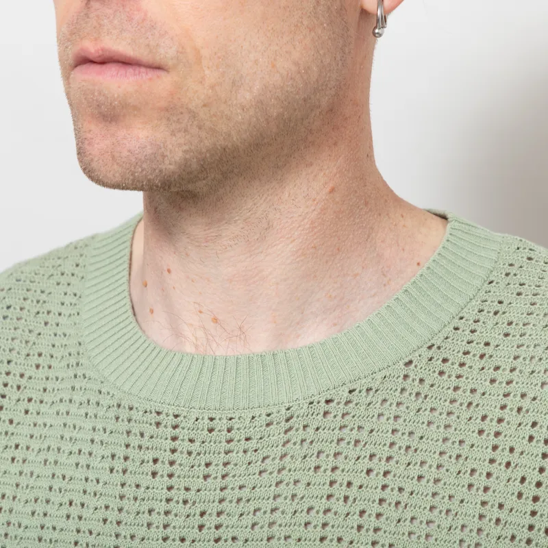 Percival Siena Knitted T Shirt Pistachio-3