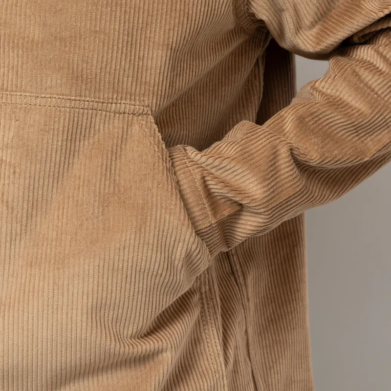 Cafe Mountain Cord Leisure Popover Shirt Taupe-9