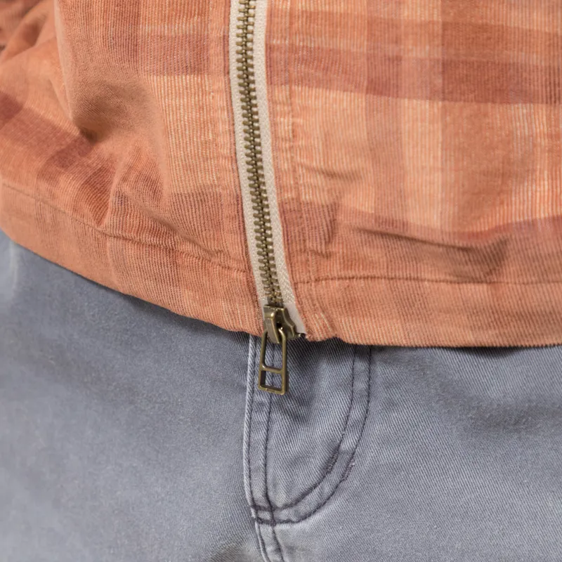 Cafe Mountain Cord Zip Through Jacket Orange Rust-6