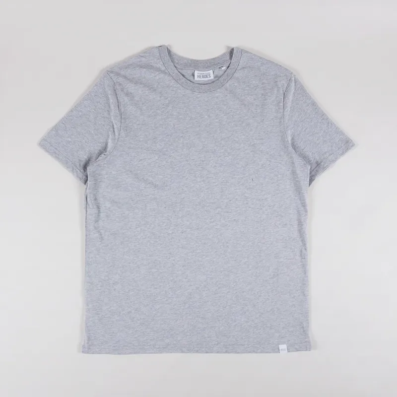 Working Class Heroes Baggy Fit Organic T Shirt Heather Grey