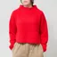 Lowie Womens Cropped Funnel Neck Red