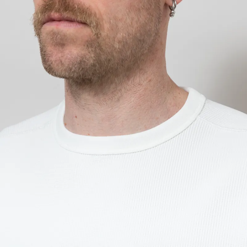 Snow Peak Dry Waffle Long Sleeve T Shirt Off White-5