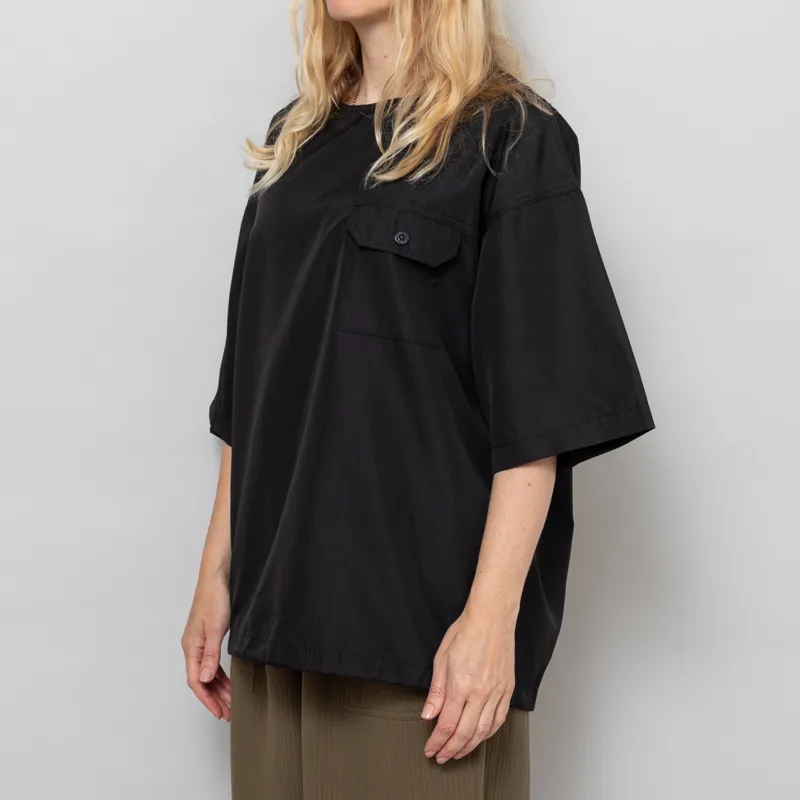 Taion Womens Non Down Military Half Sleeve T Shirt Black-1