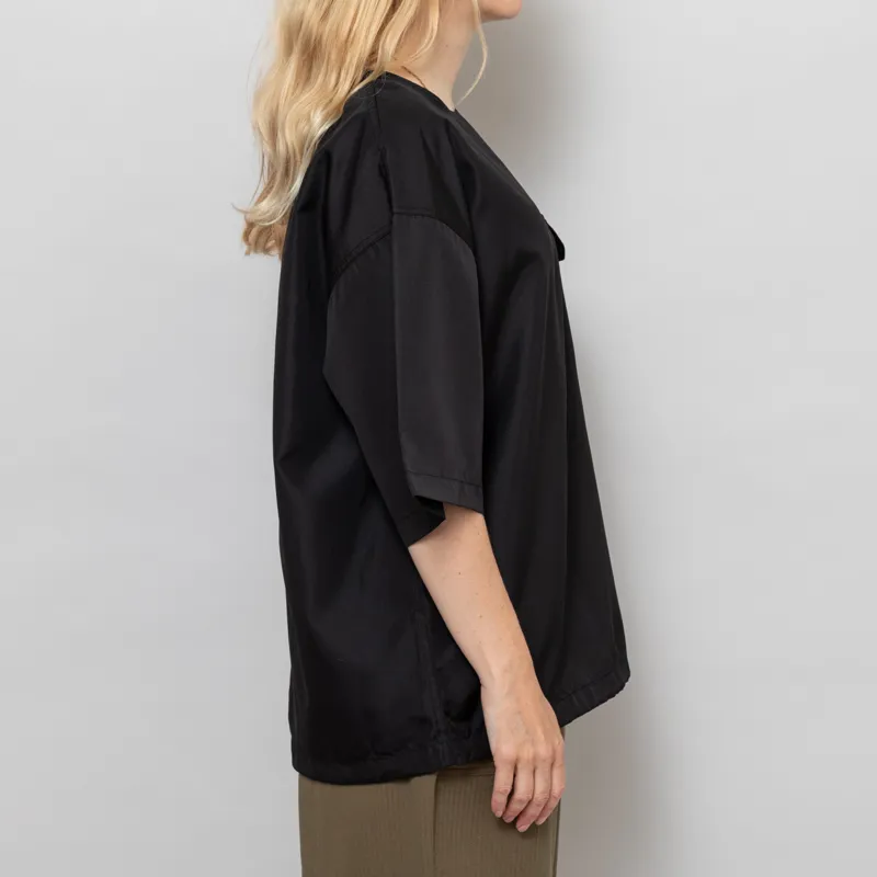 Taion Womens Non Down Military Half Sleeve T Shirt Black-4