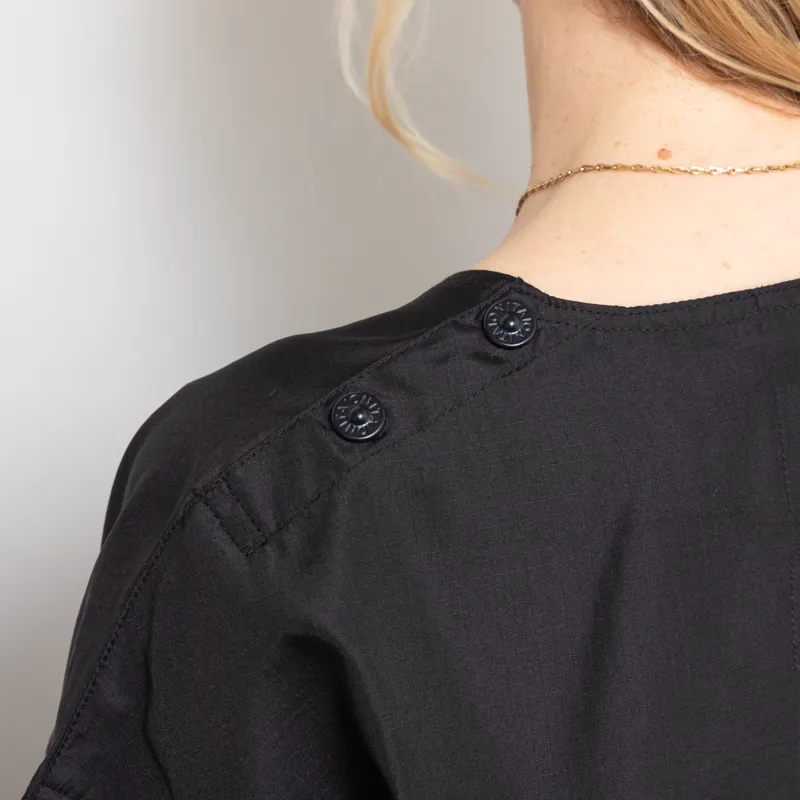 Taion Womens Non Down Military Half Sleeve T Shirt Black-6