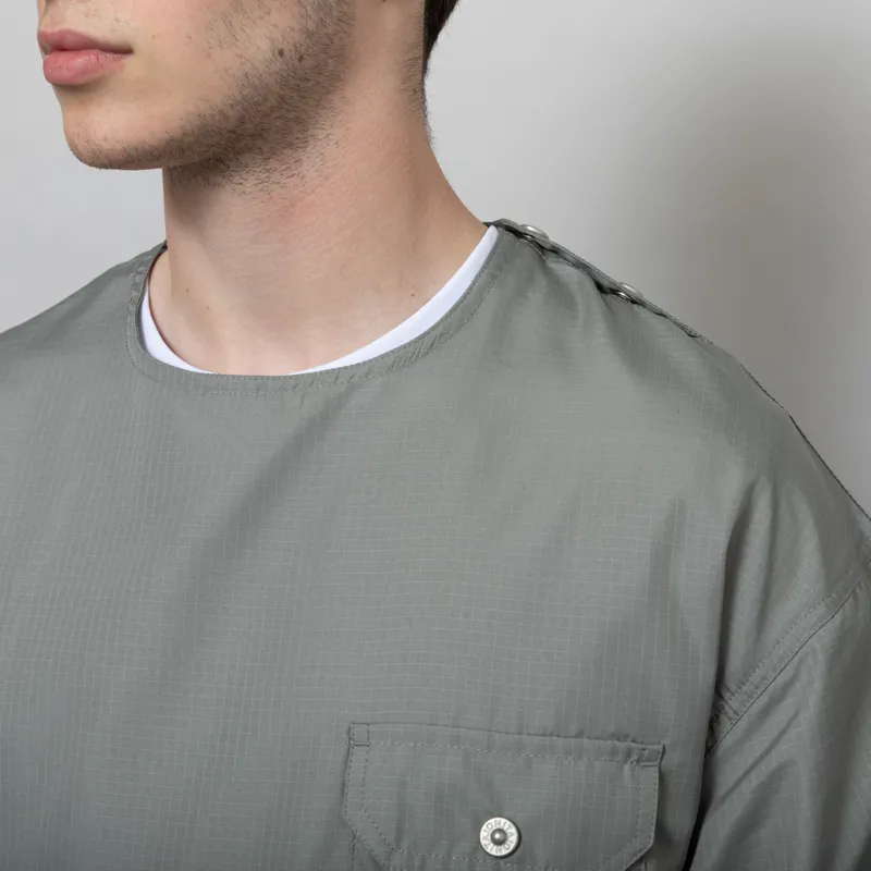 Taion Womens Non Down Military Half Sleeve T Shirt Sage Green-10