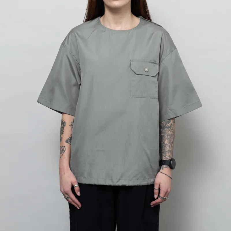 Taion Womens Non Down Military Half Sleeve T Shirt Sage Green