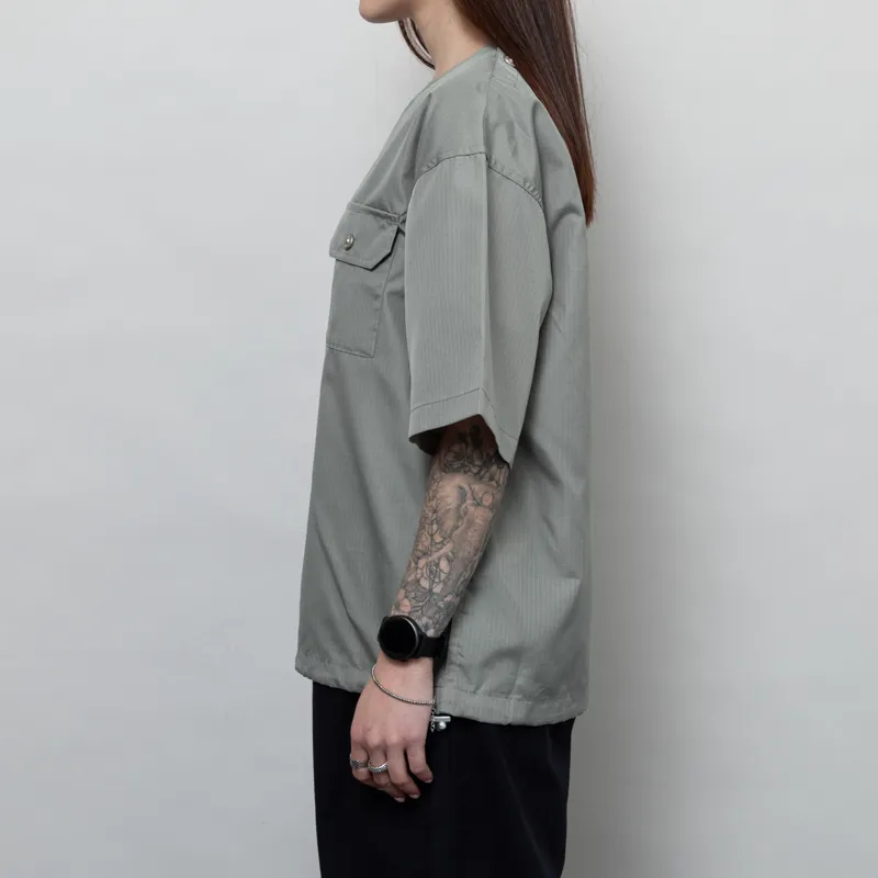 Taion Womens Non Down Military Half Sleeve T Shirt Sage Green-2