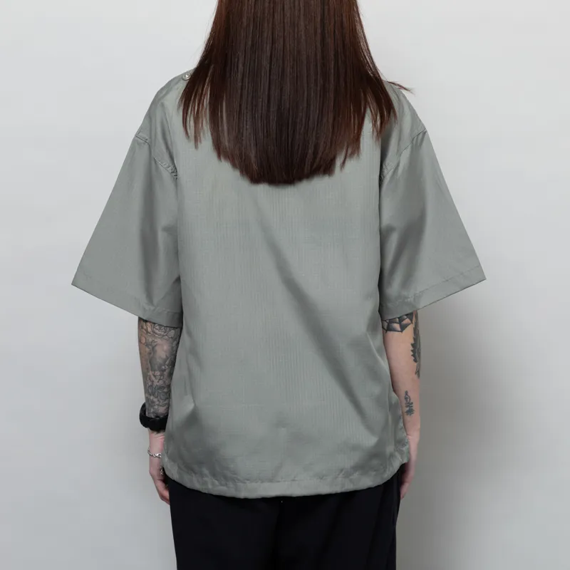 Taion Womens Non Down Military Half Sleeve T Shirt Sage Green-3