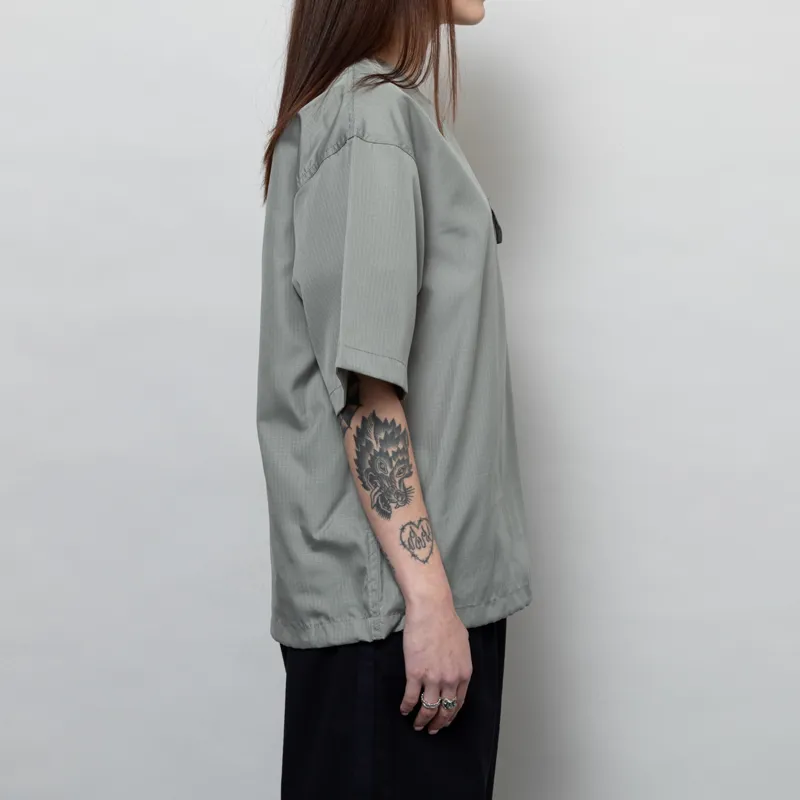 Taion Womens Non Down Military Half Sleeve T Shirt Sage Green-4