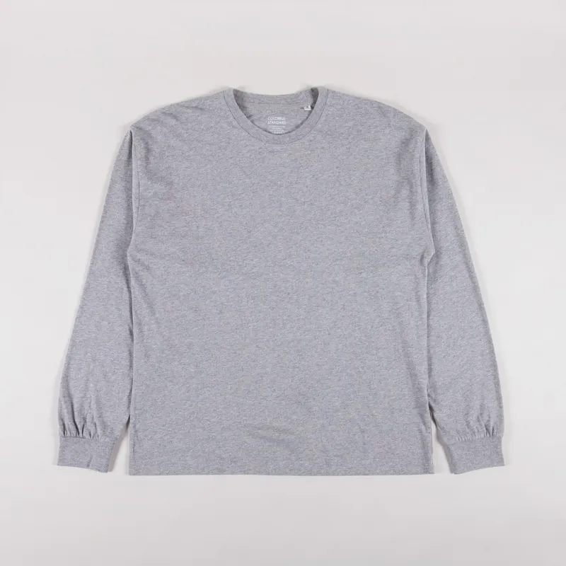 Colorful Standard Oversized Organic Long Sleeve T Shirt Heather Grey