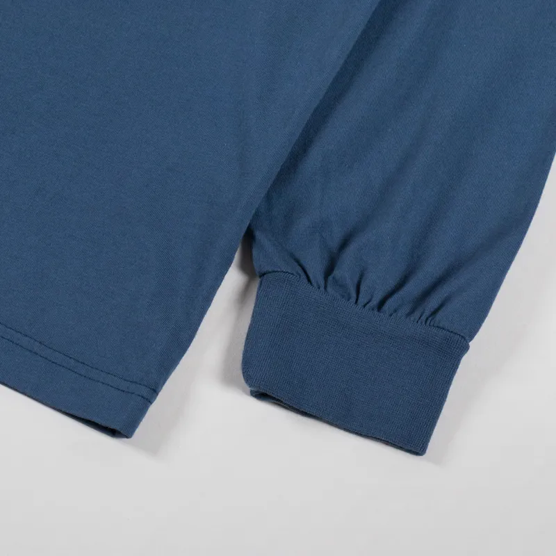 Colorful Standard Oversized Organic Long Sleeve T Shirt Petrol Blue-2