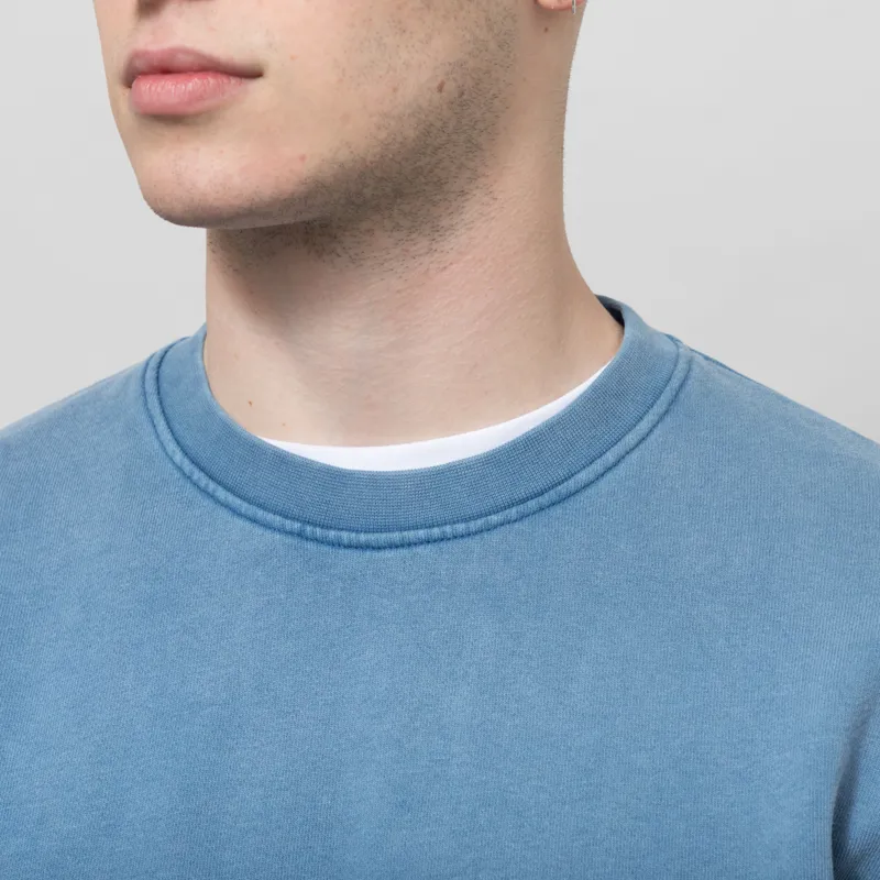 Colorful Standard Classic Organic Crew Sweat Faded Indigo-3
