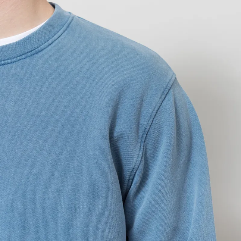 Colorful Standard Classic Organic Crew Sweat Faded Indigo-4