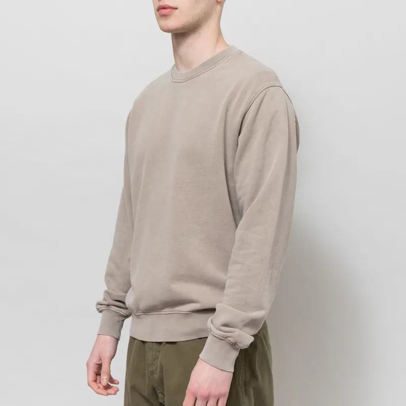 Colorful Standard Classic Organic Crew Sweat Faded Khaki-1