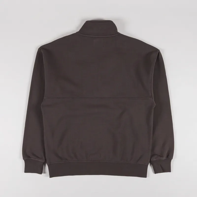 Colorful Standard Organic Quarter Zip Sweat Coffee Brown-1