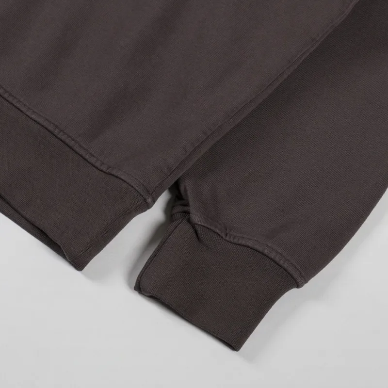 Colorful Standard Organic Quarter Zip Sweat Coffee Brown-5