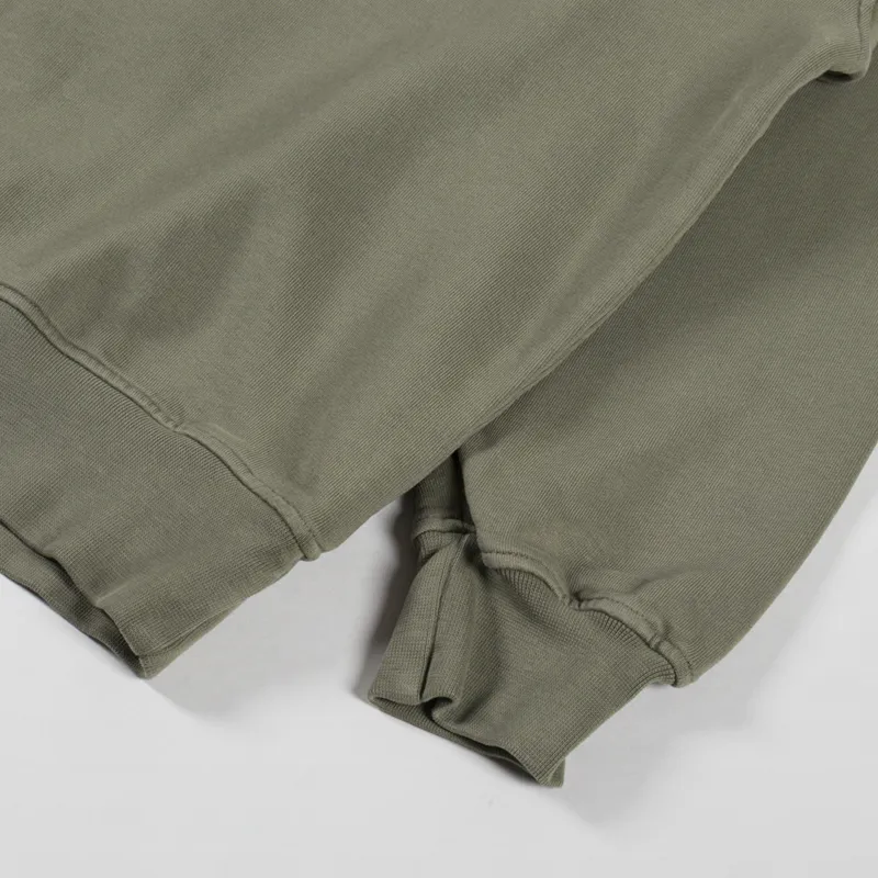 Colorful Standard Organic Quarter Zip Sweat Dusty Olive-5