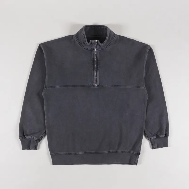 Colorful Standard Organic Quarter Zip Sweat Faded Black