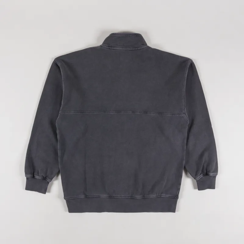 Colorful Standard Organic Quarter Zip Sweat Faded Black-1