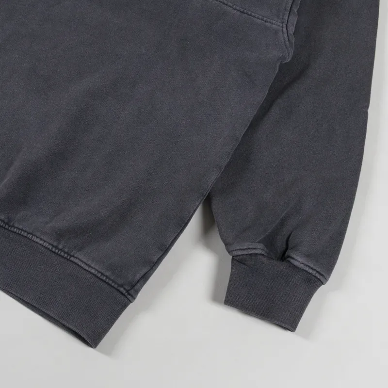 Colorful Standard Organic Quarter Zip Sweat Faded Black-5