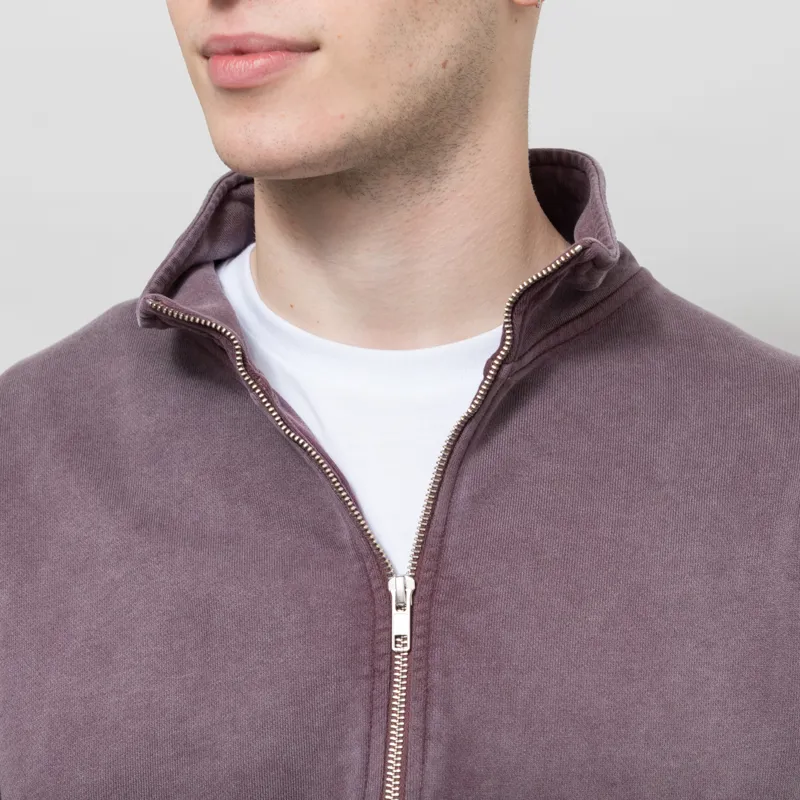 Colorful Standard Organic Quarter Zip Sweat Faded Grape-3
