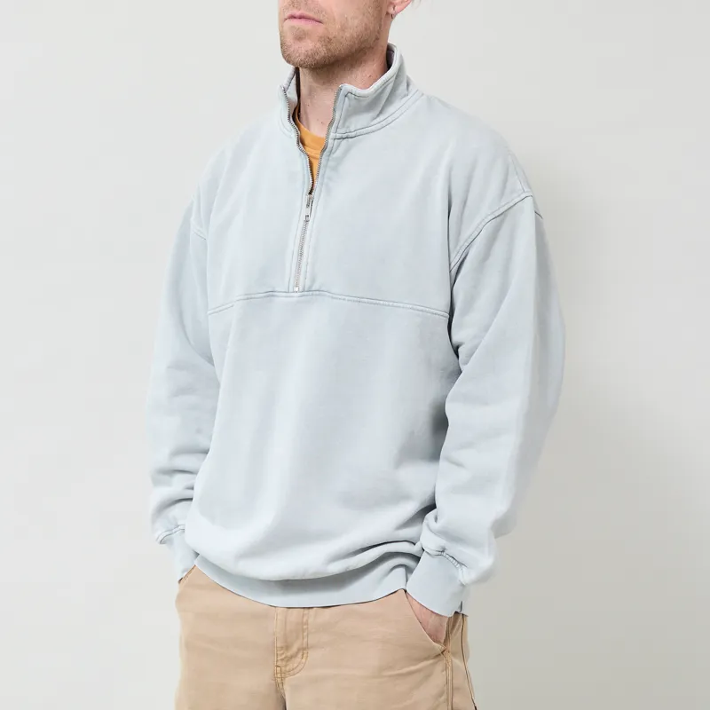 Colorful Standard Organic Quarter Zip Sweat Faded Grey-1