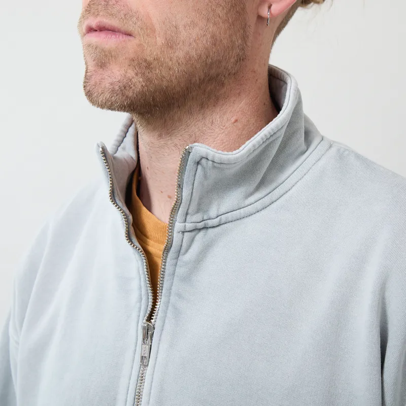 Colorful Standard Organic Quarter Zip Sweat Faded Grey-3