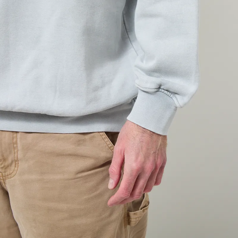 Colorful Standard Organic Quarter Zip Sweat Faded Grey-5