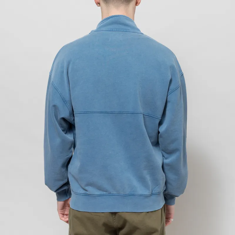 Colorful Standard Organic Quarter Zip Sweat Faded Indigo-2