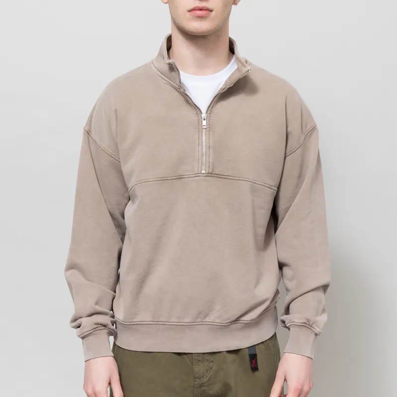 Colorful Standard Organic Quarter Zip Sweat Faded Khaki