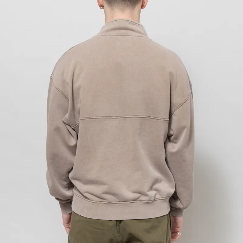 Colorful Standard Organic Quarter Zip Sweat Faded Khaki-2
