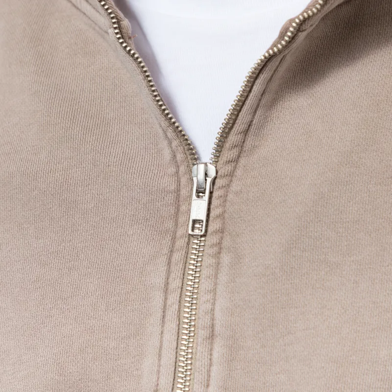 Colorful Standard Organic Quarter Zip Sweat Faded Khaki-4