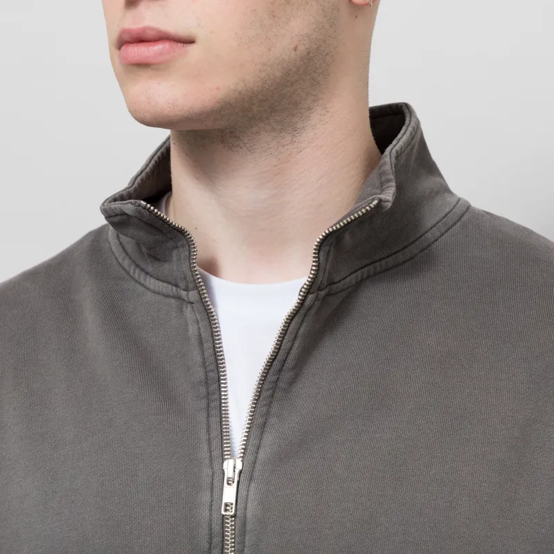 Colorful Standard Organic Quarter Zip Sweat Faded Mud-3