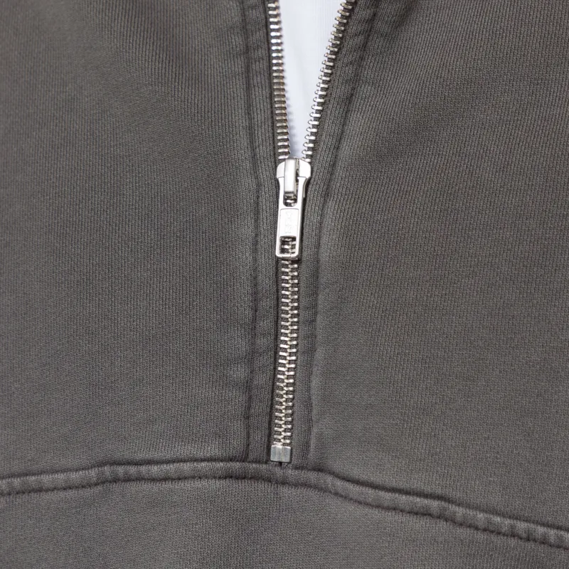 Colorful Standard Organic Quarter Zip Sweat Faded Mud-4