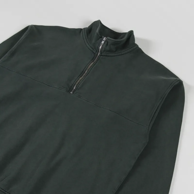 Colorful Standard Organic Quarter Zip Sweat Midnight Forest-2