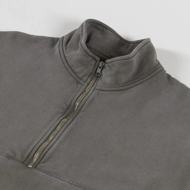 Colorful Standard Organic Quarter Zip Sweat Misty Brown-4