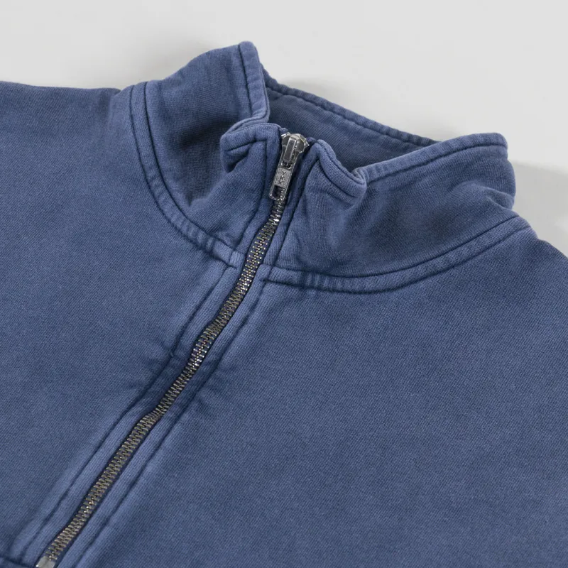 Colorful Standard Organic Quarter Zip Sweat Neptune Blue-4