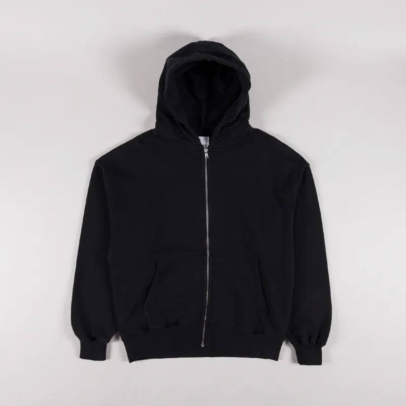 Colorful Standard Organic Oversized Zip Hoodie Deep Black
