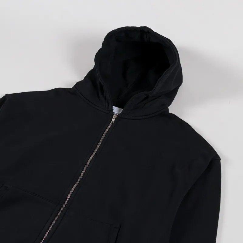 Colorful Standard Organic Oversized Zip Hoodie Deep Black-2