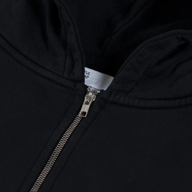 Colorful Standard Organic Oversized Zip Hoodie Deep Black-4